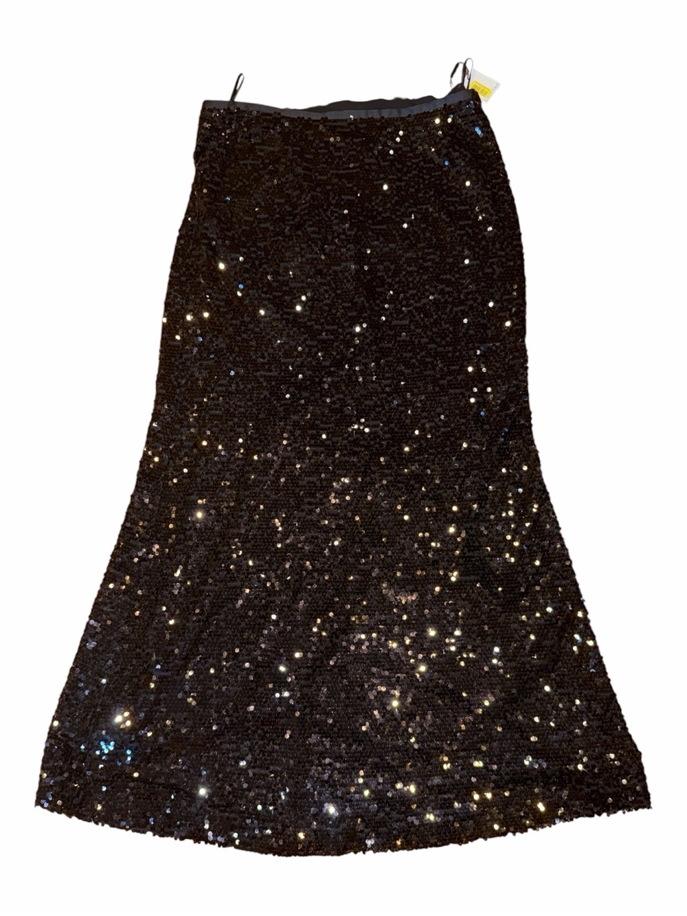 Calvin Klein Black Sequin Maxi Skirt Evening Dress - Picture 2 of 4
